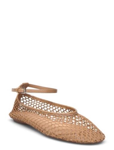 Mango Ballet Flats With Mesh Bracelet Beige