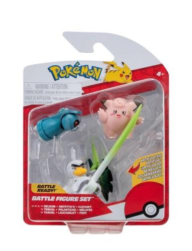 Pokemon Battle Figure 3 Pk Clefairy, Beldum Toys Playsets & Action Fig...