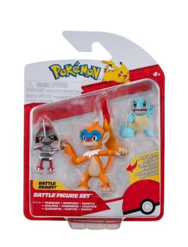 Pokemon Battle Figure 3 Pk Pawnirad, Squirtle Toys Playsets & Action F...