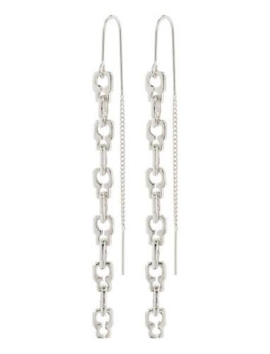 Pilgrim Live Recycled Chain Earrings Silver