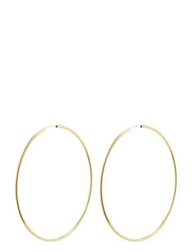 Pilgrim April Recycled Mega Hoop Earrings Guld