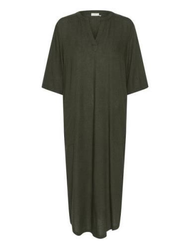 Kaffe Kamilia Kaftan Dress Khaki Green