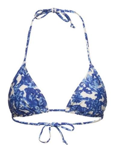 Rosemunde Triangle Bikini Top Blå