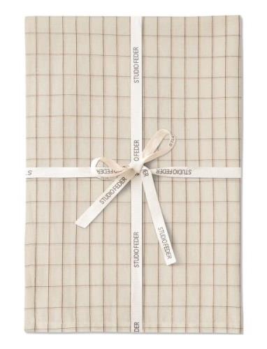 STUDIO FEDER Penny Tea Towel 2- Pack Beige