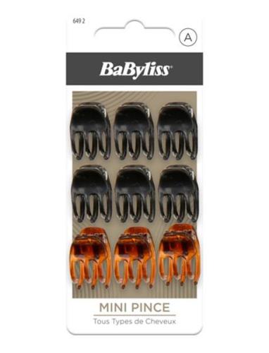 Babyliss Paris Mini Jaw Clips 9 Pcs Black/Brown Nude