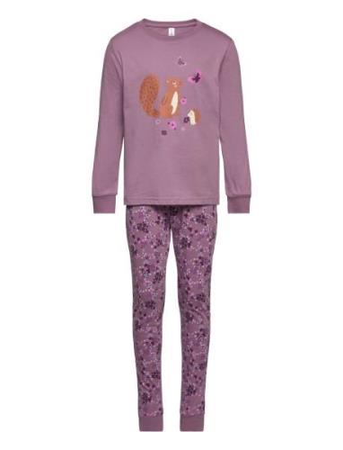 Lindex Pajama Aop Unicorn Animal Ao Lila