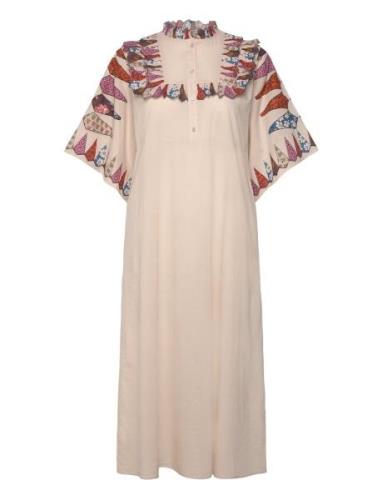 Lollys Laundry Peytonll Midi Dress 3/4 Beige