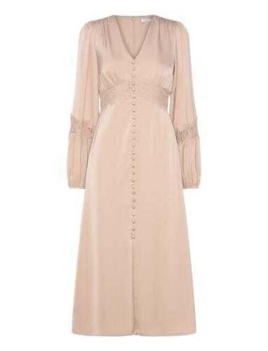 Bubbleroom Alicia Midi Dress Beige