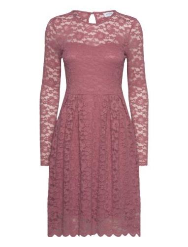 Vila Vikalila L/S Lace Dress - Noos Rosa