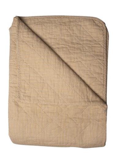 Quilt-Etnisk Home Textiles Cushions & Blankets Blankets & Throws Beige...