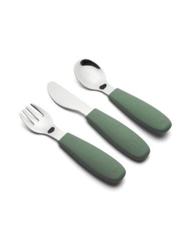 Nuuroo Jana Cutlery Set 3 Pack Grön