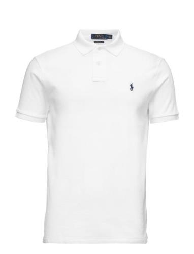 Polo Ralph Lauren Custom Slim Fit Mesh Polo Shirt Vit