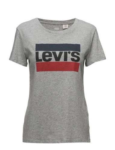 LEVI´S Women The Perfect Tee Sportswear Log Grå