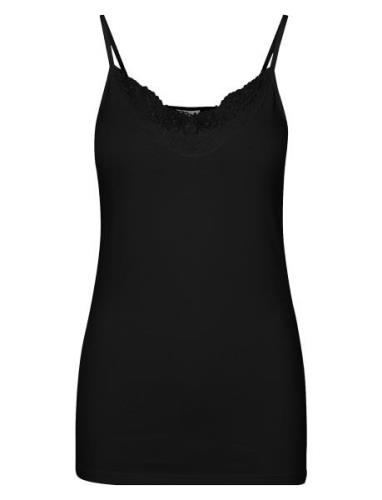 Vero Moda Vminge Lace Singlet Jrs Noos Svart