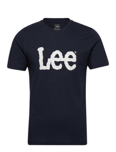 Lee Jeans Wobbly Logo Tee Marinblå