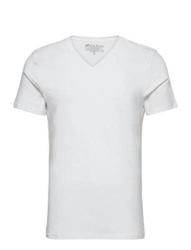 Bread & Boxers V-Neck T-Shirt Vit