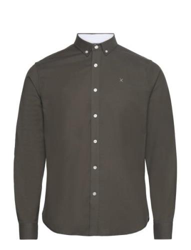 Clean Cut Copenhagen Oxford Stretch Plain L/S Khaki Green