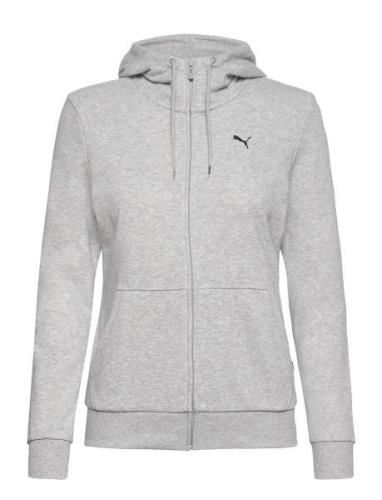 PUMA Ess Small Logo Full-Zip Hoodie Tr Grå