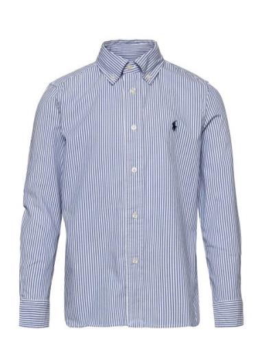 Ralph Lauren Kids Slim Striped Oxford Shirt Blå