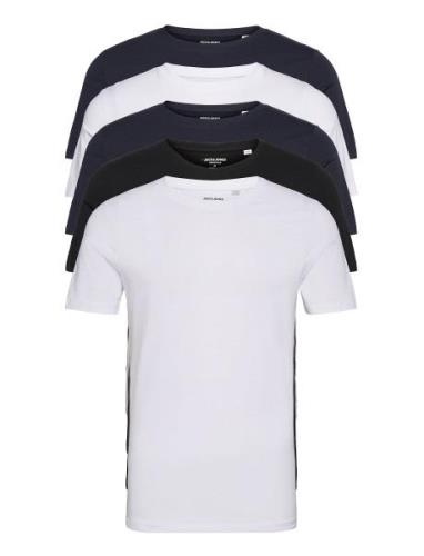 Jack & J S Jjeorganic Basic Tee Ss O-Ne 5Pk Mp Noos Svart