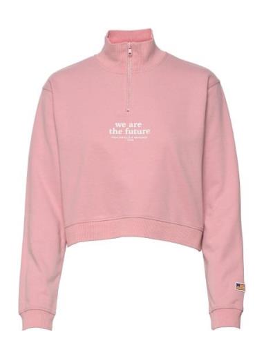 Svea W. Half Zip Sweat Rosa