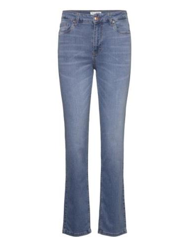 Pulz Jeans Pzemma Hw Jeans Medium Straight Leg Blå