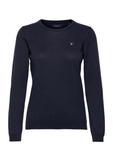 GANT Cotton C-Neck Blå