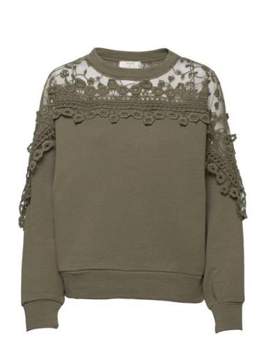 Cream Crkalanie Sweatshirt Khaki Green