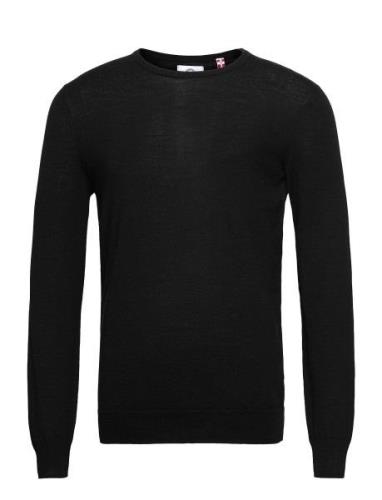 Kronstadt Johs Merino Crew Neck Knit Svart