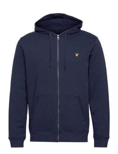 Lyle & Scott Zip Through Hoodie Marinblå