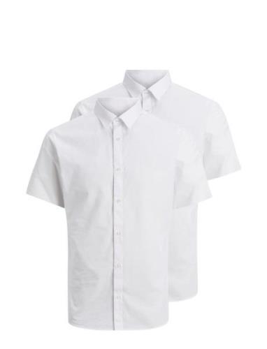 Jack & J S Jjjoe Shirt Ss Plain 2 Pack Mp Vit