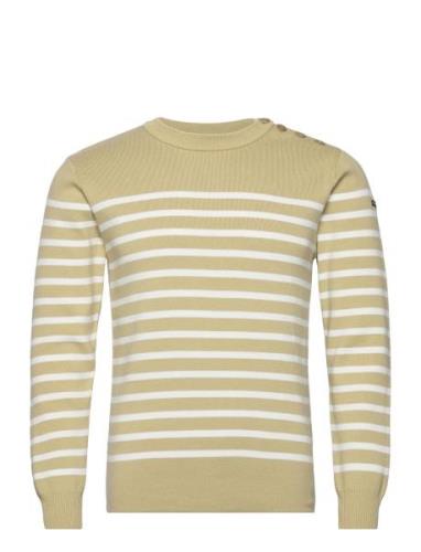 Armor Lux Striped Mariner Sweater "Groix" Khaki Green