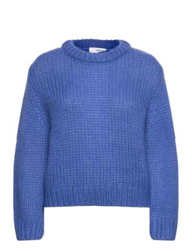 Selected Femme Slfsuanne Ls Knit O-Neck B Blå