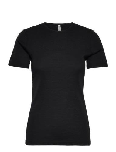 Lindex Top Merino Wool Ss Svart