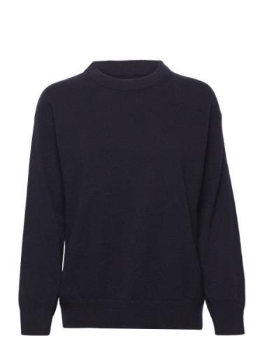 GANT Superfine Lambswool C-Neck Marinblå