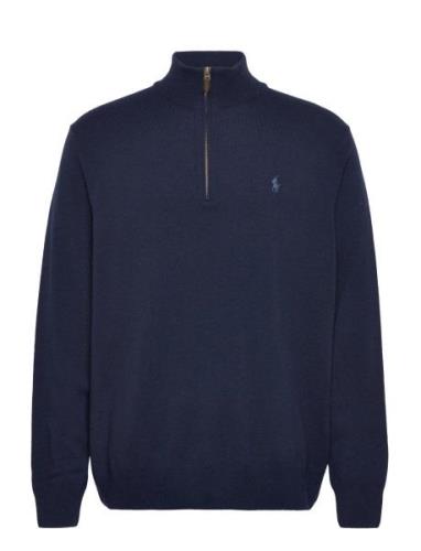 Polo Ralph Lauren Wool Quarter-Zip Sweater Marinblå