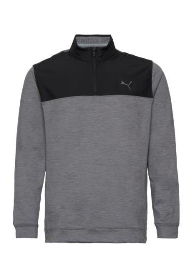 PUMA Golf Cloudspun Colorblock 1/4 Zip Grå