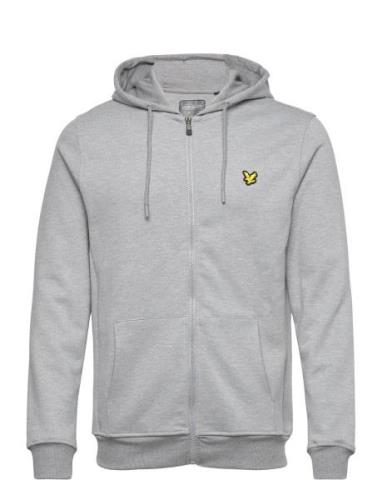 Lyle & Scott Sport Full Zip Fly Fleece Hoodie Grå