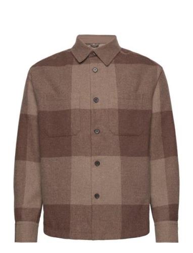 Les Deux Jacob Check Wool Hybrid Beige