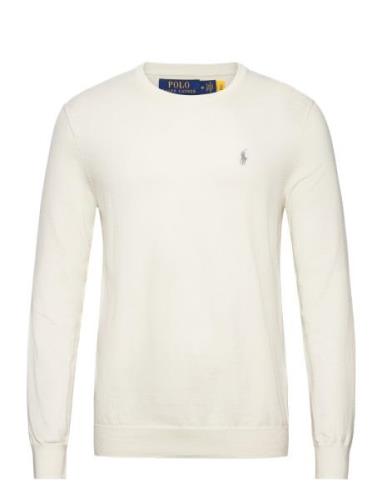 Polo Ralph Lauren Slim Fit Textured Cotton Sweater Vit