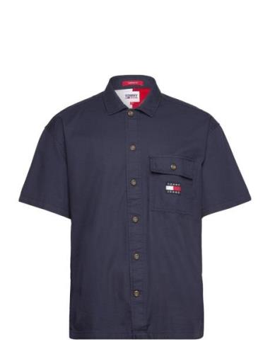 Tommy Jeans Tjm Classic Solid Ss Overshirt Marinblå