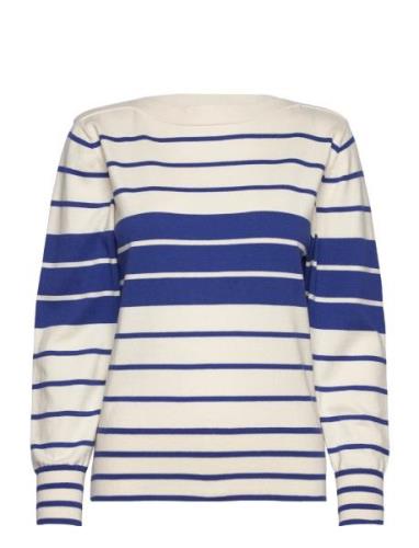 GANT Block Stripe Boat Neck Blå