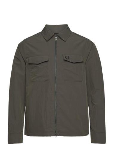 Fred Perry Zip Overshirt Grå