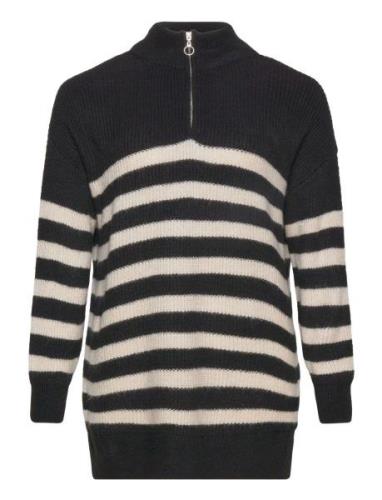 ONLY Carmakoma Caralfrida Ls Zip Highneck Cc Knt Svart