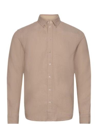 Mos Mosh Gallery Theo Linen Shirt Beige