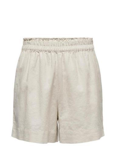 ONLY Onltokyo Hw Linen Blend Shorts Pnt Noos Beige