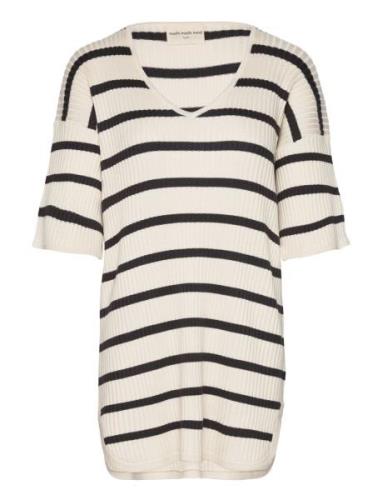 Moshi Moshi Mind Sway Rib Tunic Stripe Vit