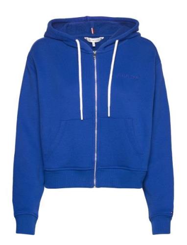 Tommy Hilfiger Reg Hilfiger Fr-Terry Zip Hoodie Blå