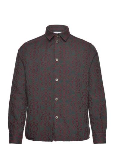 Les Deux Akira Jacquard Overshirt Grön