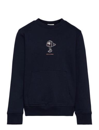 Tom Tailor Sweatshirt With Back Print Marinblå